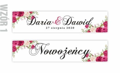 tablica rejestracyjna wzory sklep młoda para ślubne 01.jpg