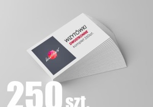 Wizytówki dwustronne (250szt.) laminowane