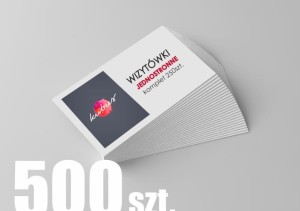 Wizytówki jednostronne (500szt.) laminowane