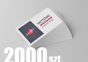 Wizytówki jednostronne (2000szt.) laminowane