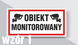 Naklejka obiekt monitorowany