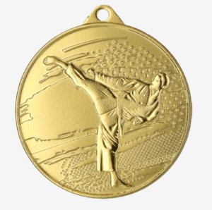 Medal sportowy w trzech kolorach - karate