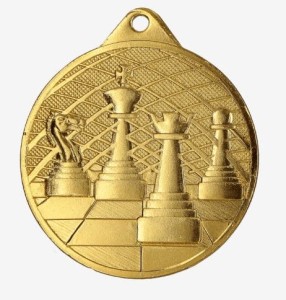 Medal sportowy w trzech kolorach - szachy