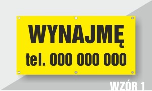 Baner reklamowy WYNAJMĘ 