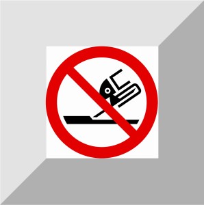 Naklejka zakaz używania szlifierki 
