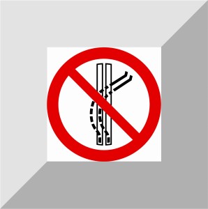 Naklejka zakaz opuszczania wyznaczonej trasy