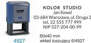 Pieczątka "6"  Printy Line 4927 (60x40mm)