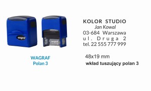 Pieczątka "3" Wagraf Polan 3 (47x18mm)