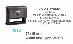 Pieczątka "6"  Printy Line 4918 (75x15mm)