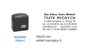 Pieczątka "4" Wagraf Polan 4 (59x25mm)