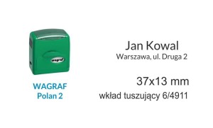 Pieczątka "2" Wagraf Polan 2 (37x13mm)