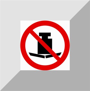 Tablica zakaz umieszczania ciężkich przedmiotów