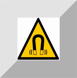 Tablica ostrzeżenie przed silnym polem magnetycznym 