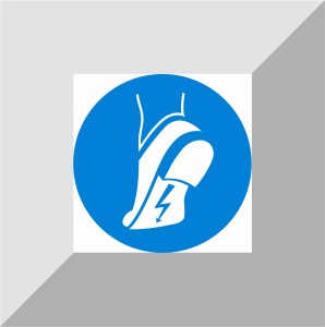 Tablica nakaz stosowania obuwia antystatycznego  