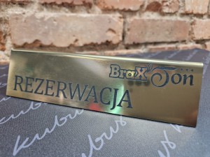 Tabliczka "rezerwacja" 
